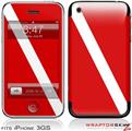 iPhone 3GS Decal Style Skin - Dive Scuba Flag
