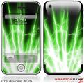 iPhone 3GS Decal Style Skin - Lightning Green