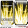 iPhone 3GS Decal Style Skin - Lightning Yellow