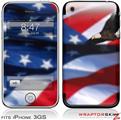 iPhone 3GS Decal Style Skin - Ole Glory Bald Eagle