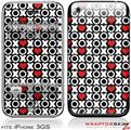 iPhone 3GS Decal Style Skin - XO Hearts