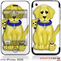 iPhone 3GS Decal Style Skin - Puppy Dogs on White