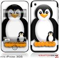 iPhone 3GS Decal Style Skin - Penguins on White