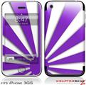 iPhone 3GS Decal Style Skin - Rising Sun Japanese Flag Purple