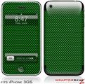 iPhone 3GS Decal Style Skin - Carbon Fiber Green