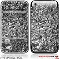 iPhone 3GS Decal Style Skin - Aluminum Foil