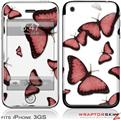iPhone 3GS Decal Style Skin - Butterflies Pink