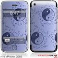 iPhone 3GS Decal Style Skin - Feminine Yin Yang Blue