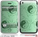 iPhone 3GS Decal Style Skin - Feminine Yin Yang Green