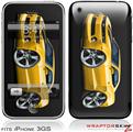iPhone 3GS Decal Style Skin - 2010 Camaro RS Yellow