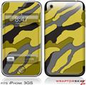 iPhone 3GS Decal Style Skin - Camouflage Yellow