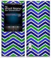 iPod Nano 5G Skin Zig Zag Blue Green
