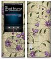 iPod Nano 5G Skin Flowers and Berries Purple