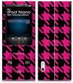 iPod Nano 5G Skin Houndstooth Hot Pink on Black