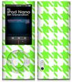 iPod Nano 5G Skin Houndstooth Neon Lime Green