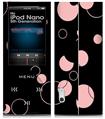 iPod Nano 5G Skin Lots of Dots Pink on Black