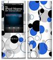 iPod Nano 5G Skin Lots of Dots Blue on White