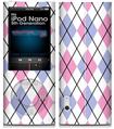 iPod Nano 5G Skin Argyle Pink and Blue