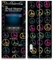 iPod Nano 5G Skin Kearas Peace Signs on Black