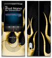 iPod Nano 5G Skin Metal Flames Yellow