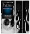 iPod Nano 5G Skin Metal Flames Chrome