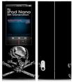 iPod Nano 5G Skin Chrome Skull on Black