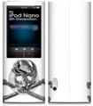 iPod Nano 5G Skin Chrome Skull on White