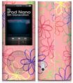 iPod Nano 5G Skin Kearas Flowers on Pink