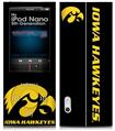 iPod Nano 5G Skin Iowa Hawkeyes Herky Gold on Black
