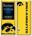 iPod Nano 5G Skin Iowa Hawkeyes Herky Black on Gold