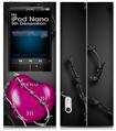 iPod Nano 5G Skin Barbwire Heart Hot Pink