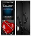 iPod Nano 5G Skin Barbwire Heart Red