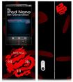 iPod Nano 5G Skin Oriental Dragon Red on Black