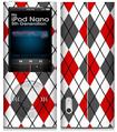 iPod Nano 5G Skin Argyle Red and Gray
