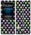 iPod Nano 5G Skin Pastel Hearts on Black