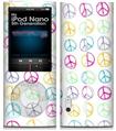 iPod Nano 5G Skin Kearas Peace Signs on White