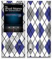 iPod Nano 5G Skin Argyle Blue and Gray