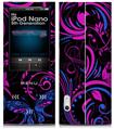 iPod Nano 5G Skin Twisted Garden Hot Pink and Blue
