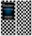 iPod Nano 5G Skin Checkered Canvas Black and White