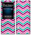 iPod Nano 5G Skin Zig Zag Teal Pink Purple