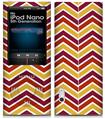 iPod Nano 5G Skin Zig Zag Yellow Burgundy Orange