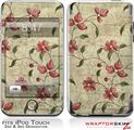iPod Touch 2G & 3G Skin Kit Flowers and Berries Red