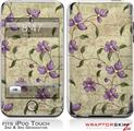 iPod Touch 2G & 3G Skin Kit Flowers and Berries Purple