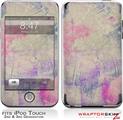 iPod Touch 2G & 3G Skin Kit Pastel Abstract Pink and Blue