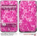 iPod Touch 2G & 3G Skin Kit Triangle Mosaic Fuchsia