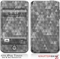 iPod Touch 2G & 3G Skin Kit Triangle Mosaic Gray