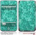 iPod Touch 2G & 3G Skin Kit Triangle Mosaic Seafoam Green