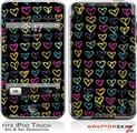 iPod Touch 2G & 3G Skin Kit Kearas Hearts Black