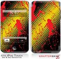 iPod Touch 2G & 3G Skin Kit Halftone Splatter Yellow Red