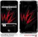 iPod Touch 2G & 3G Skin Kit WraptorSkinz WZ on Black